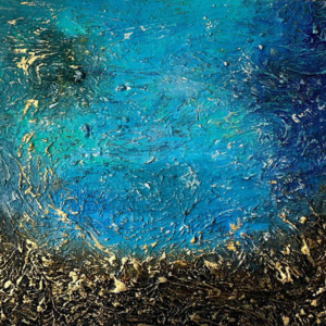 Tablou abstract tehnica mixta impasto in acrilic Stela Ciciu
